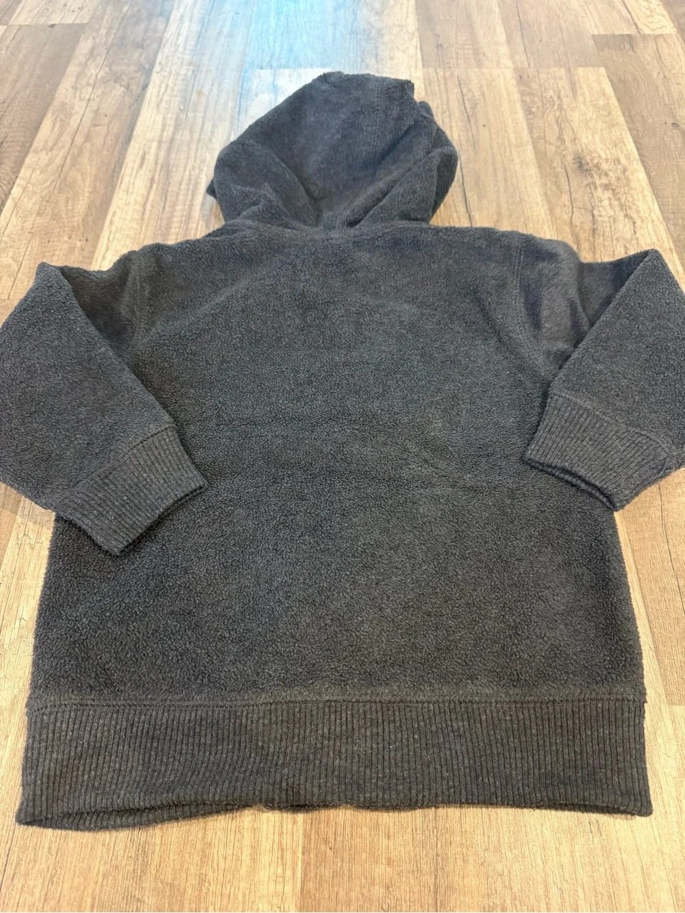 GAP Kids Charcoal fleece Hooded Zip-Up Sweatshirt